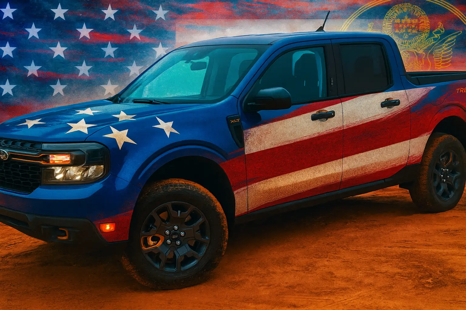 Ford Maverick Post an AI generated image of your Maverick Edit the image of a 8