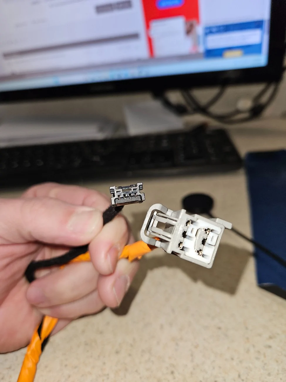 Ford Maverick Part number for the factory outlet and light that goes in bed? Harness end at bed panel