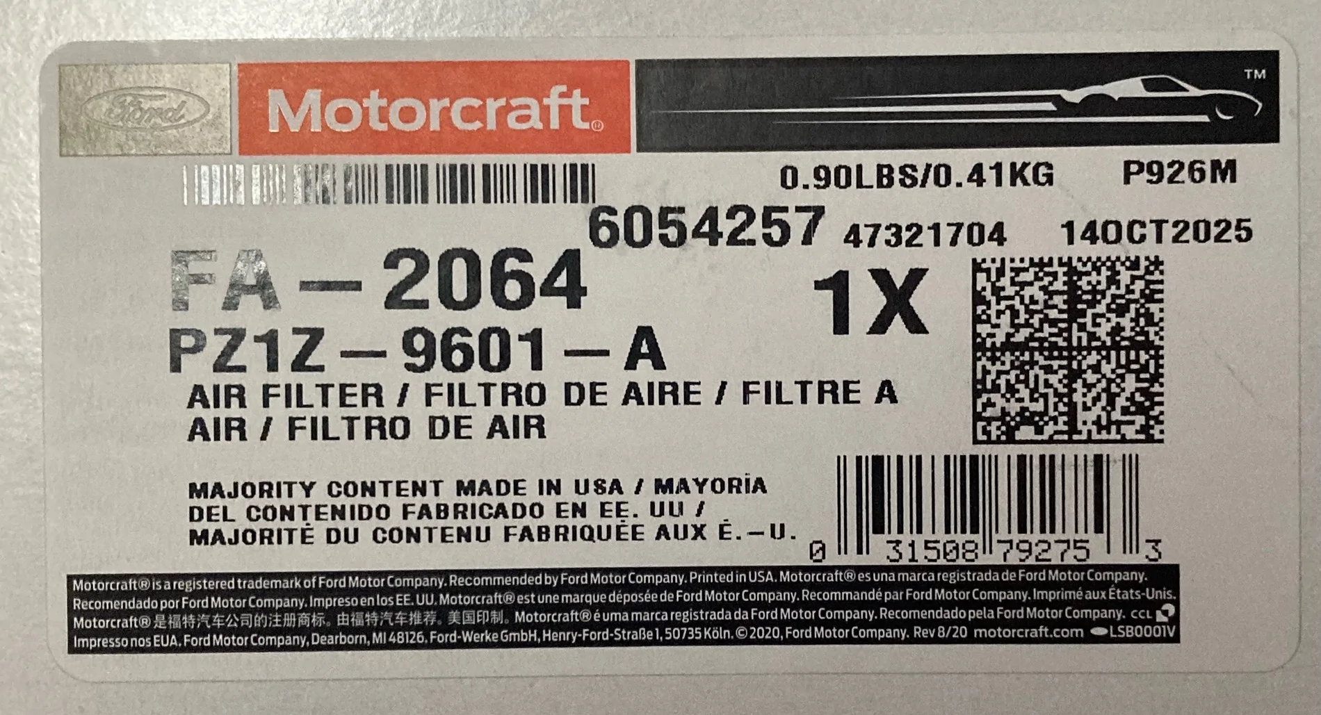 Ford Maverick Engine air filter replacement. IMG_0478