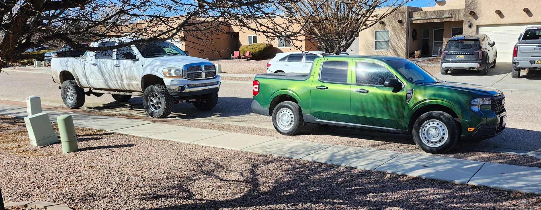 Ford Maverick Post your Maverick next to ridiculously large trucks - photos thread size matters