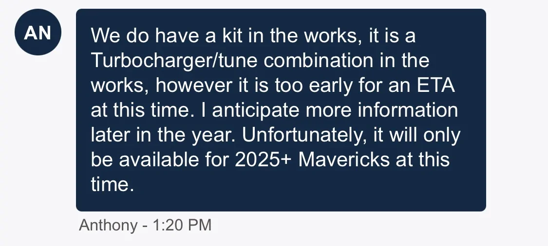 Ford Maverick Ford Performance Tune for Maverick 2.0 EcoBoost? IMG_1356