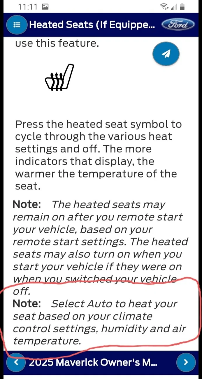 Ford Maverick Heated Seat New Option? 20260212_111355