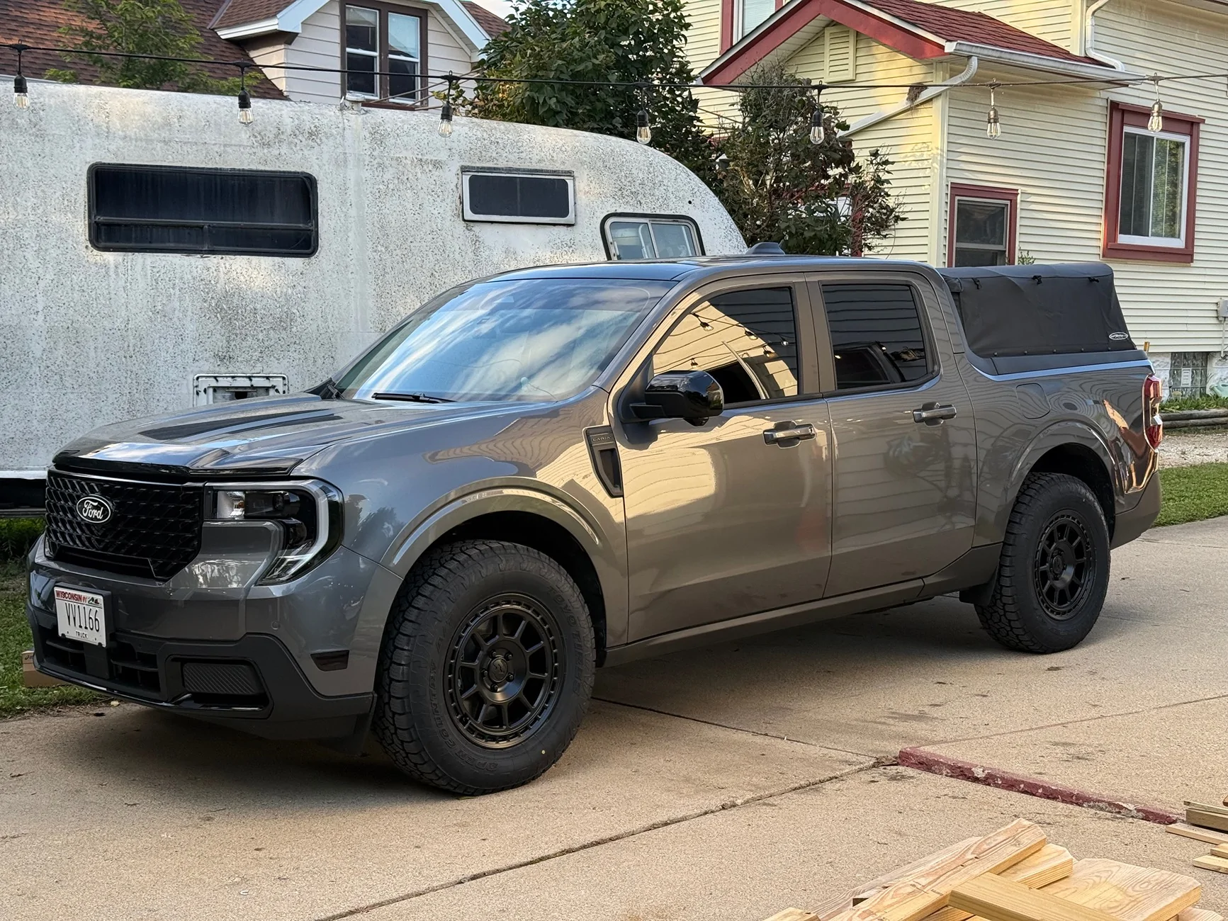 Ford Maverick OBO WILL DROP $50 EACH WEEK  17X8 ASPHALT BLACK FIFTEEN52 TRAVERSE MX 5x108mm  Toyo open country AT3 245/70/r17 IMG_1225
