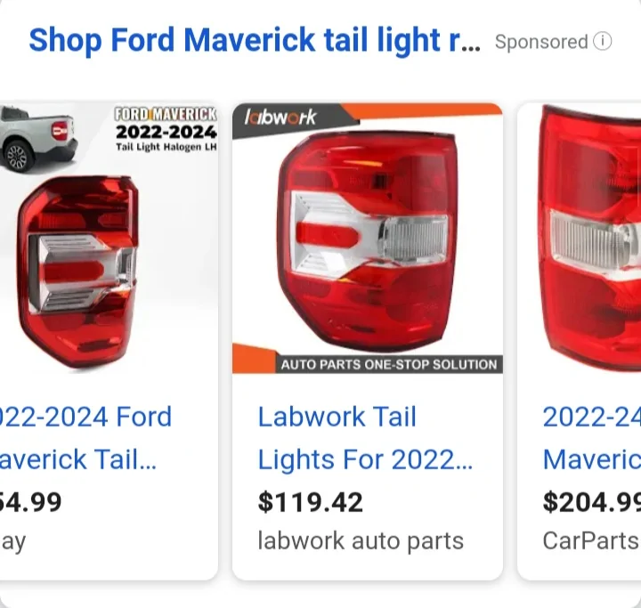 Ford Maverick Broken taillight lens 20260216_094449