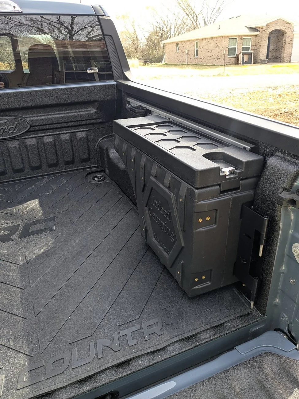 Ford Maverick Indeed Camping  side mount toolbox installation toolbox03
