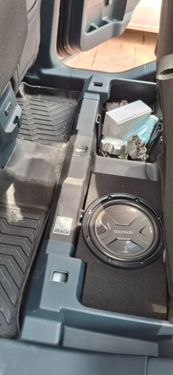 Ford Maverick Subwoofer box behind rear seat 20260218_114303