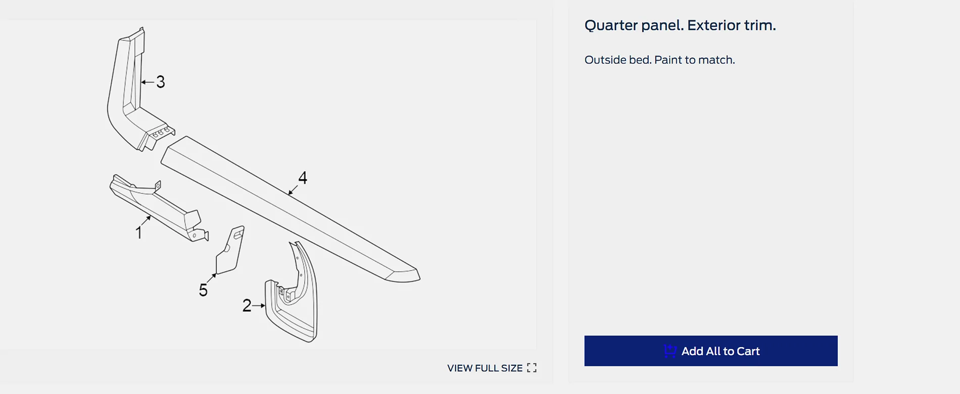 Ford Maverick Looking for the correct part number for a portion of quarter panel exterior trim 1771546974987-ni