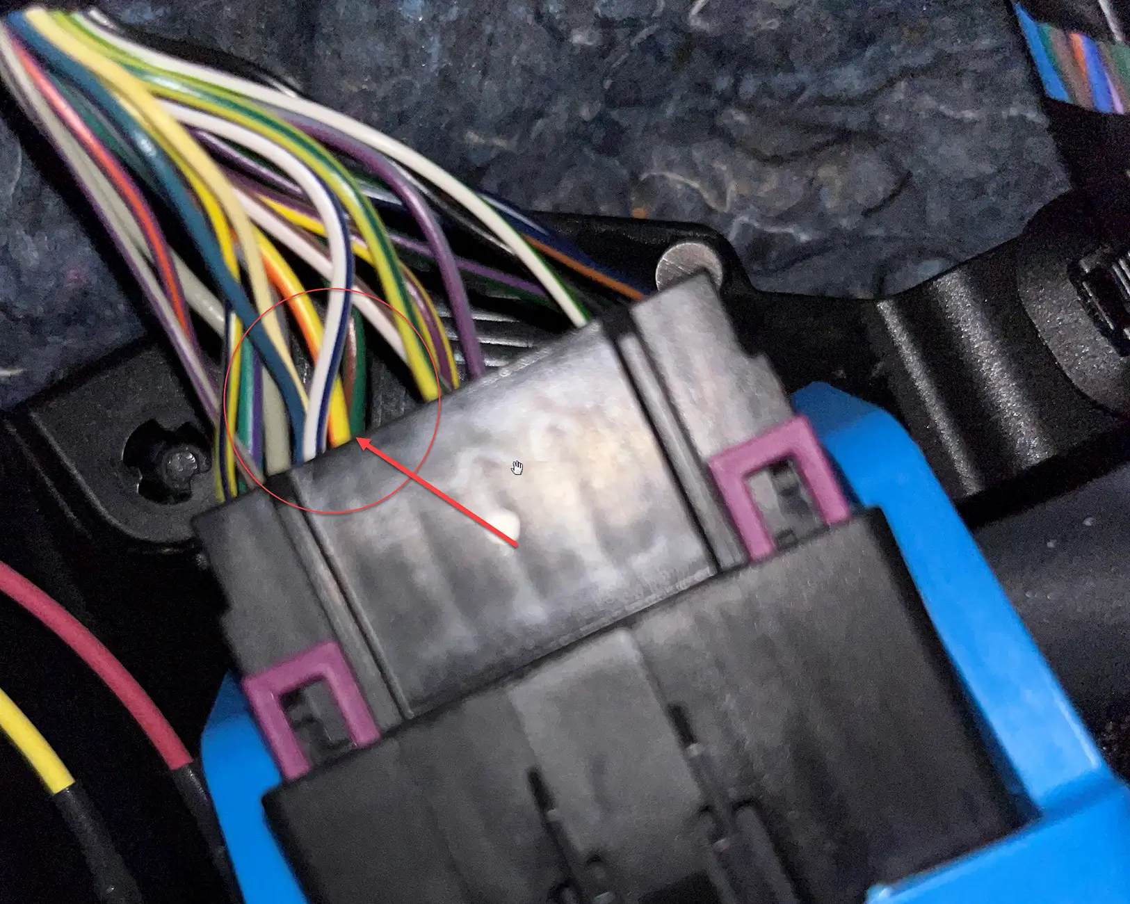 Ford Maverick Front kick panel / speaker wires. 1772133261015-4a