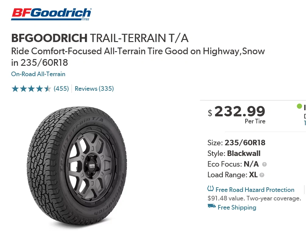 Ford Maverick Tire replacement time is approaching. 1772284567457-4o