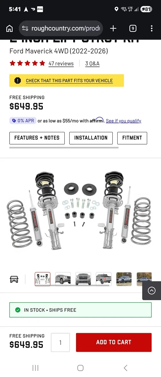 Ford Maverick Anyone running RC suspension? Any issue? 1779