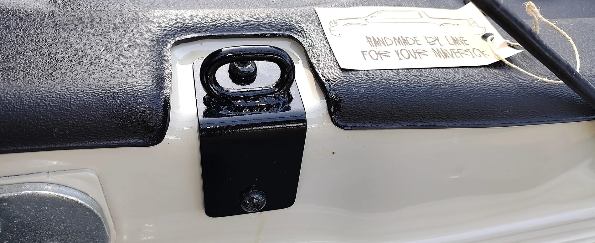 Ford Maverick Today I installed a homemade tailgate anchor by Lane. Excellent purchase,fits exact, looks great: Thanks Lane! 1000001710