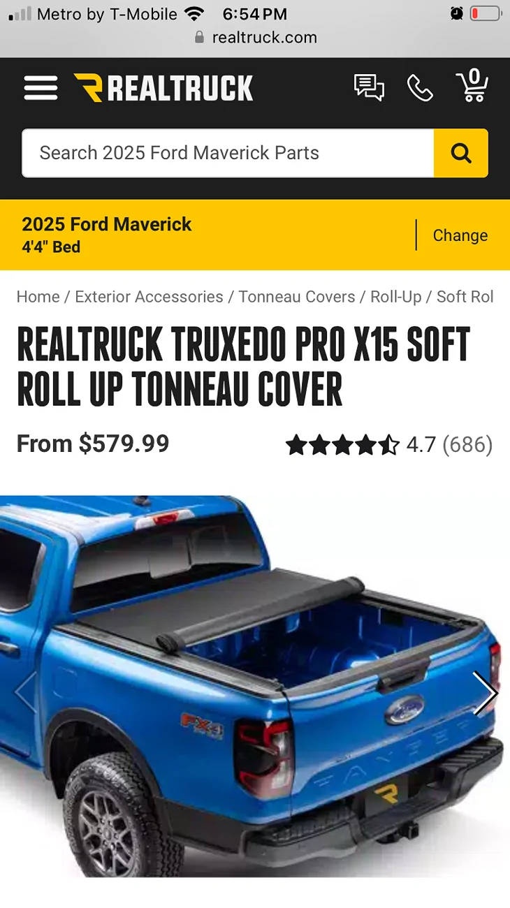 Ford Maverick Tuxedo bed cover pro x15 IMG_6538