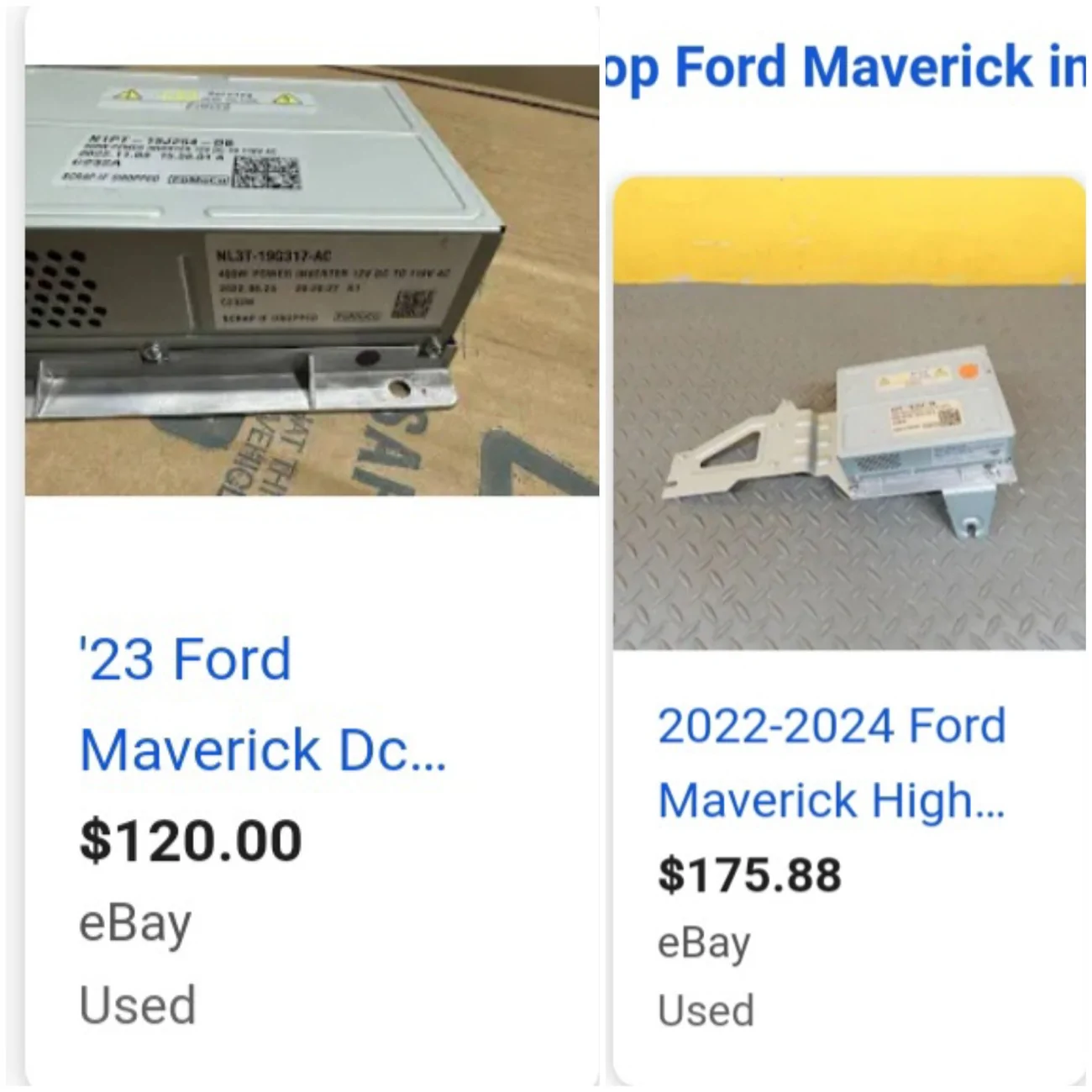 Ford Maverick 110 power inverter failed - how to find and replace? 20260303_081336