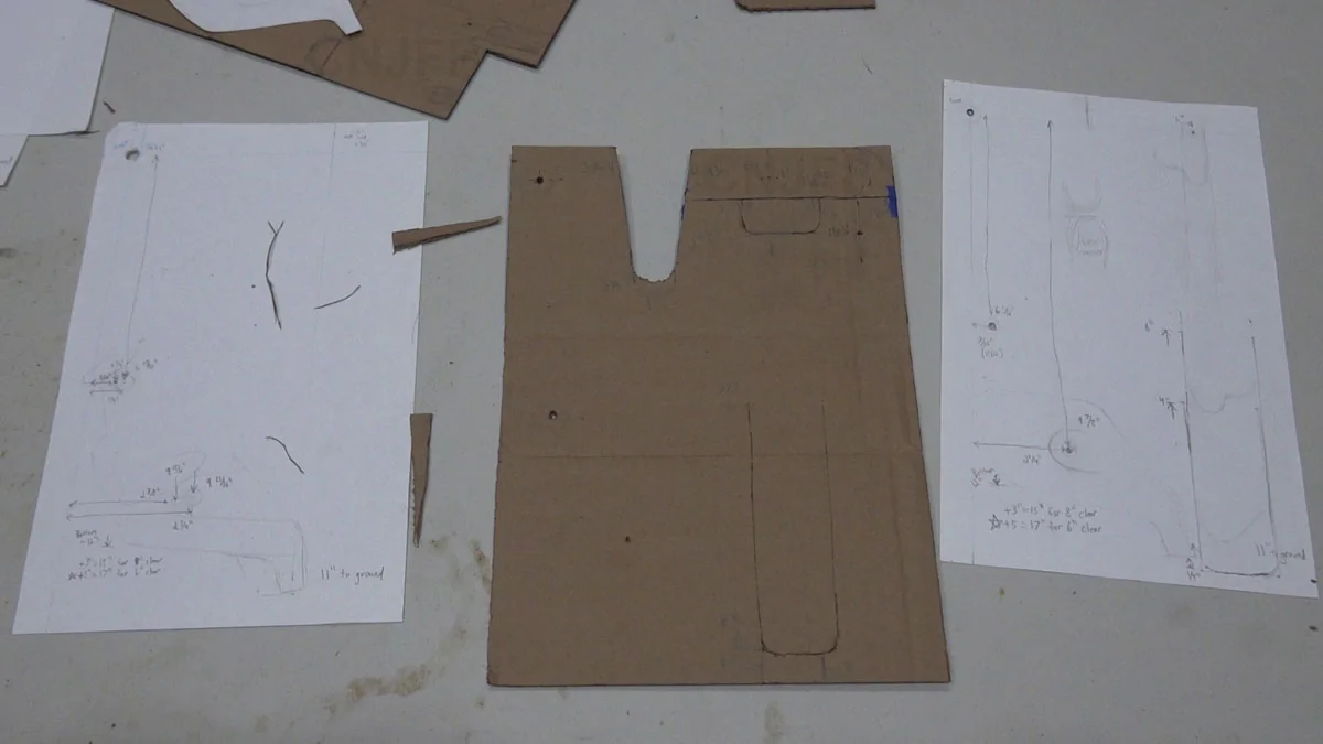 Ford Maverick DIY Actual Truck Mud Flaps for the Maverick 05 v2 front paper-cardboard