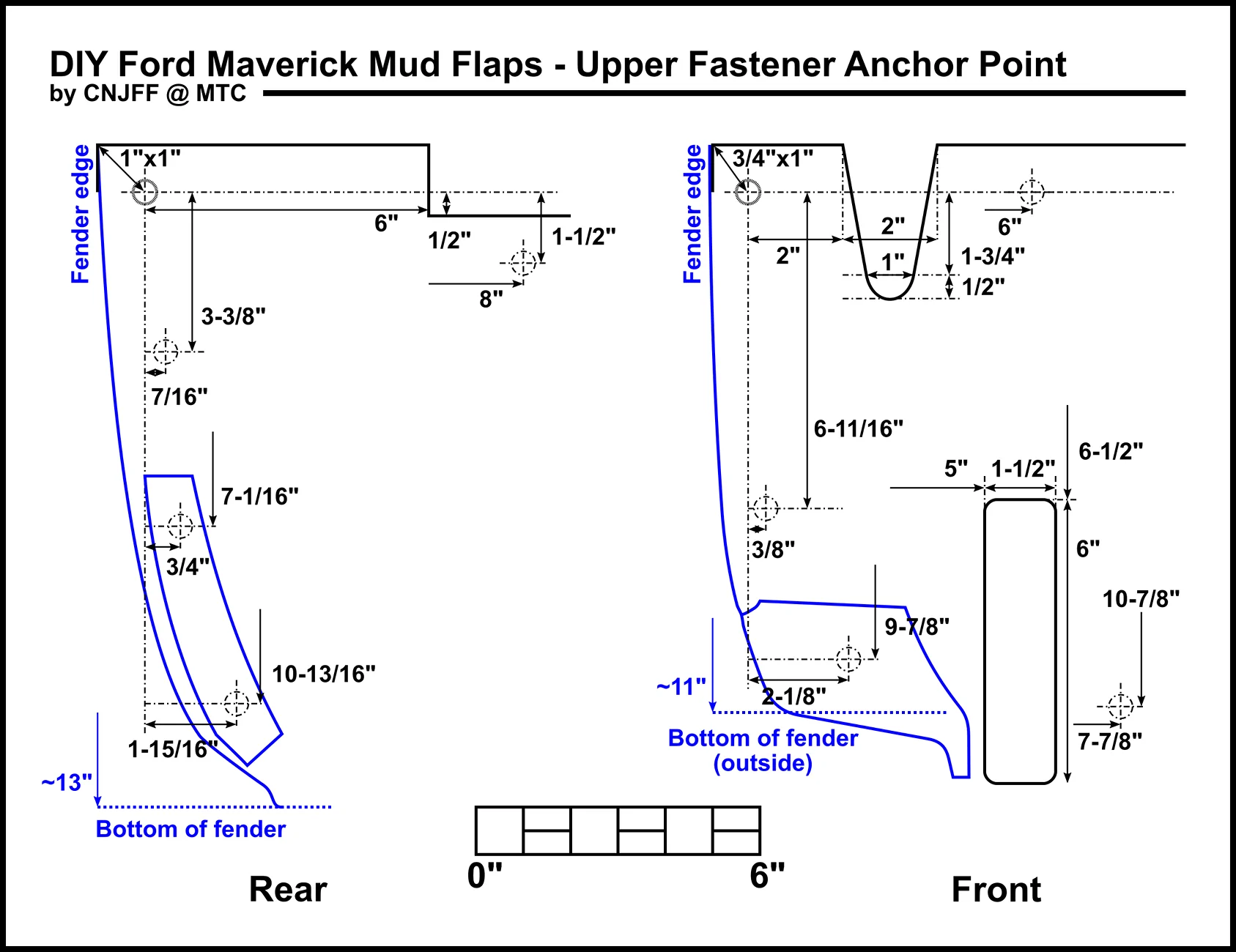 Ford Maverick DIY Actual Truck Mud Flaps for the Maverick z plans 1