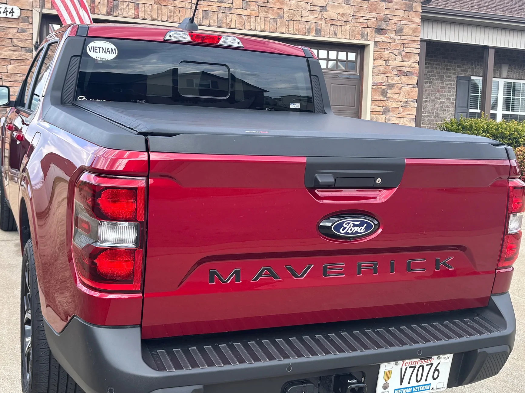 Ford Maverick Tonneau cover and black letters IMG_2858