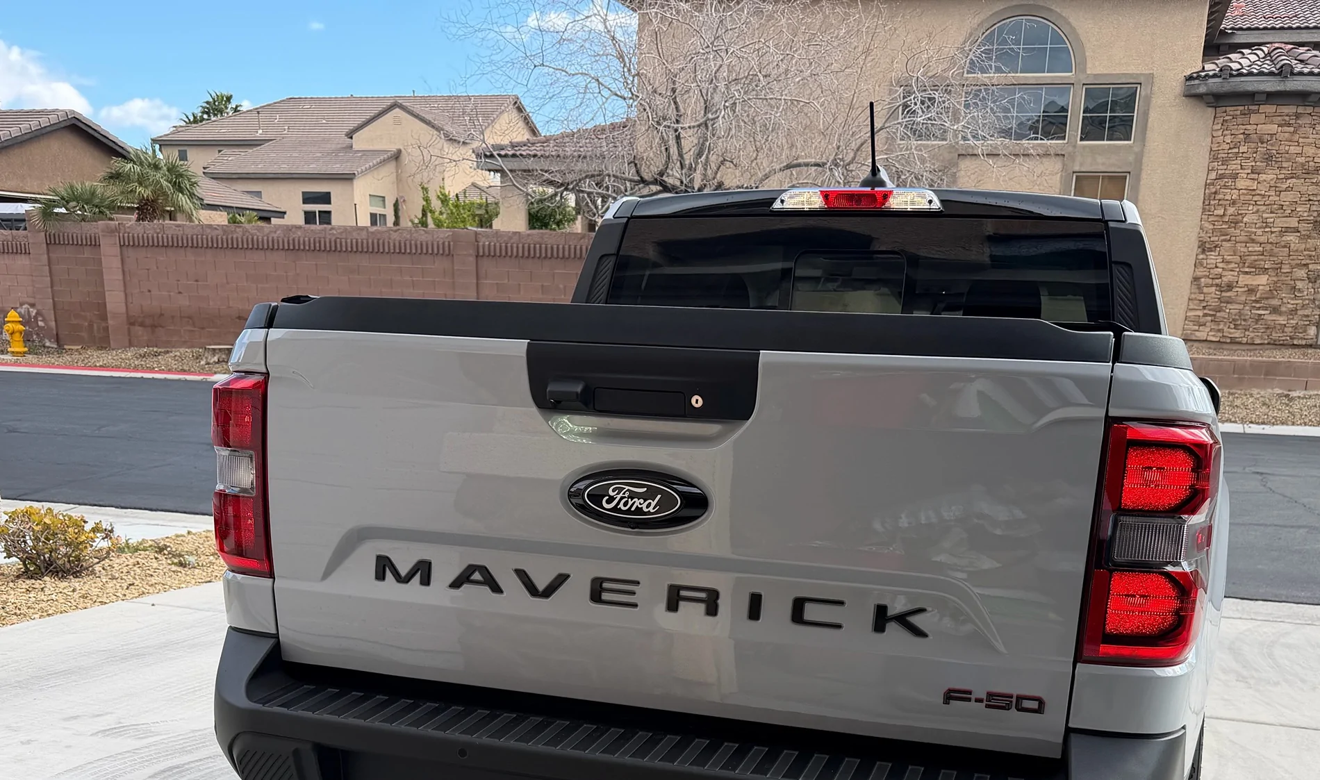 Ford Maverick Tonneau cover and black letters IMG_0792