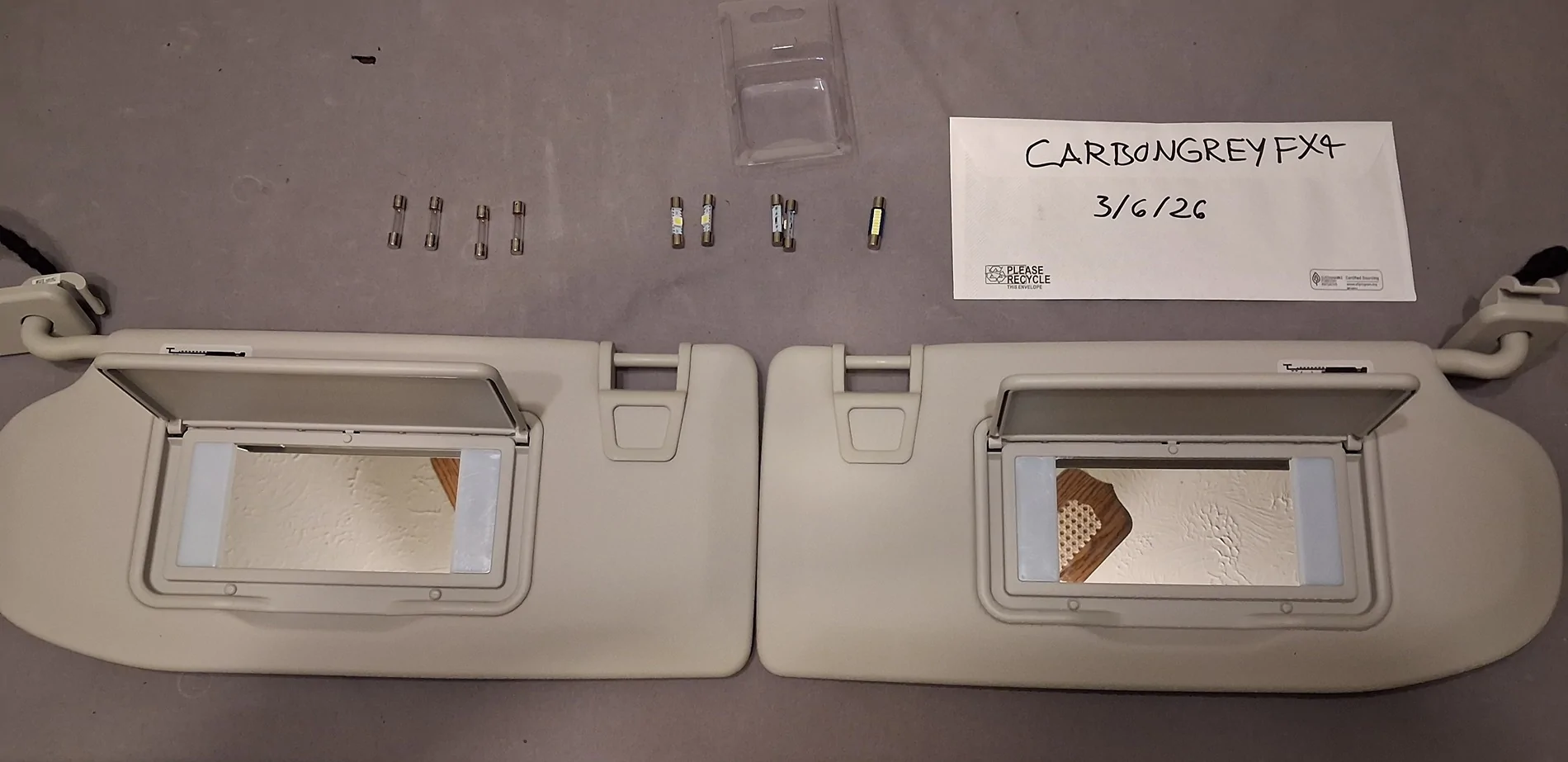 Ford Maverick Lighted Lariat sun visors plus LED lamps $100 shipped. 188