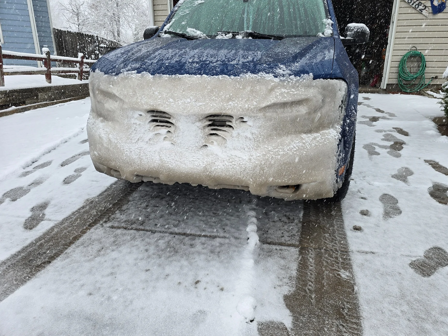 Ford Maverick Snow Covered/caked front grille issues '24 Tremor 20260306_093720