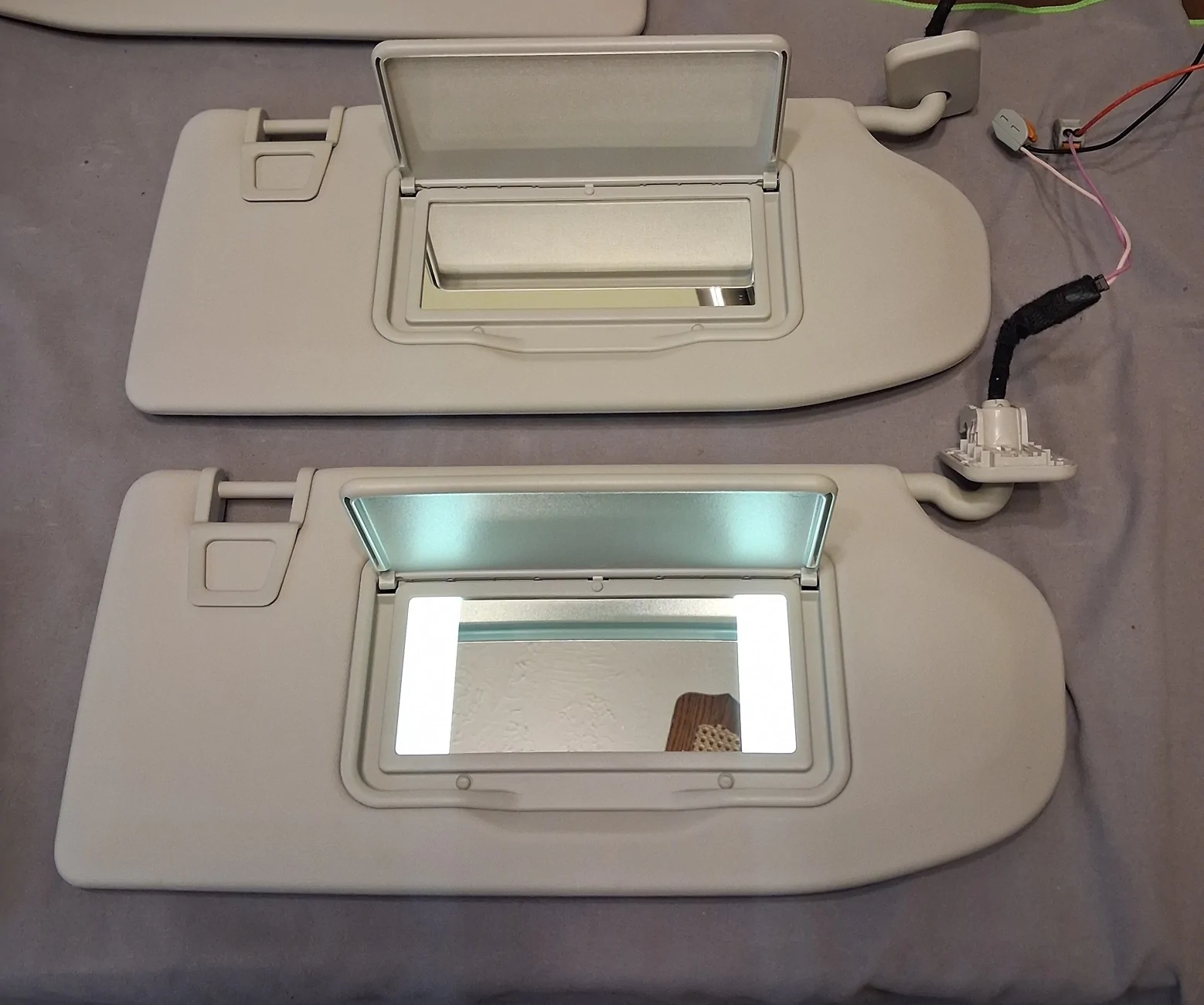 Ford Maverick MACH-E LED lighted Space Gray sun visors are an exact match for the Maverick 172