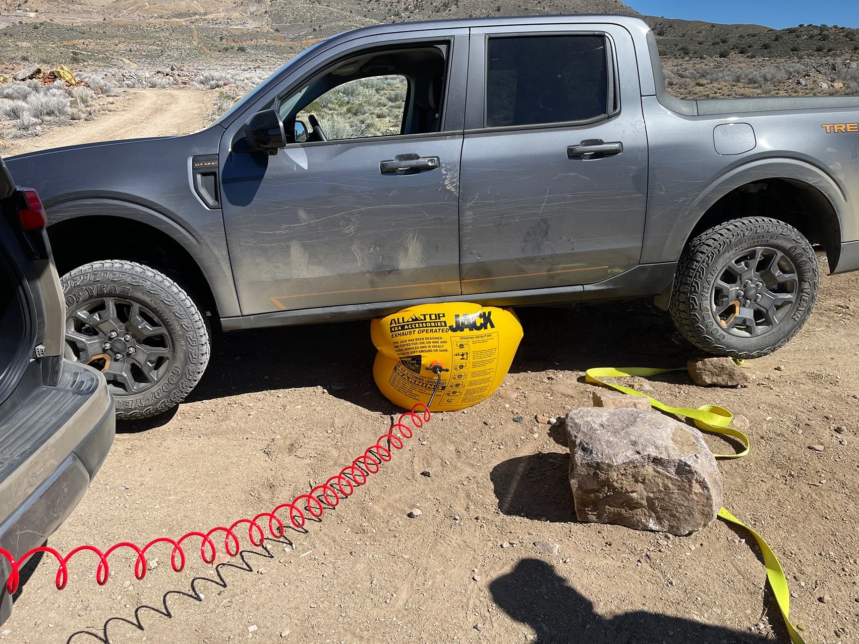 Ford Maverick Air Jack: BEST RECOVERY Device EVER! Maverick high centered IMG_5303