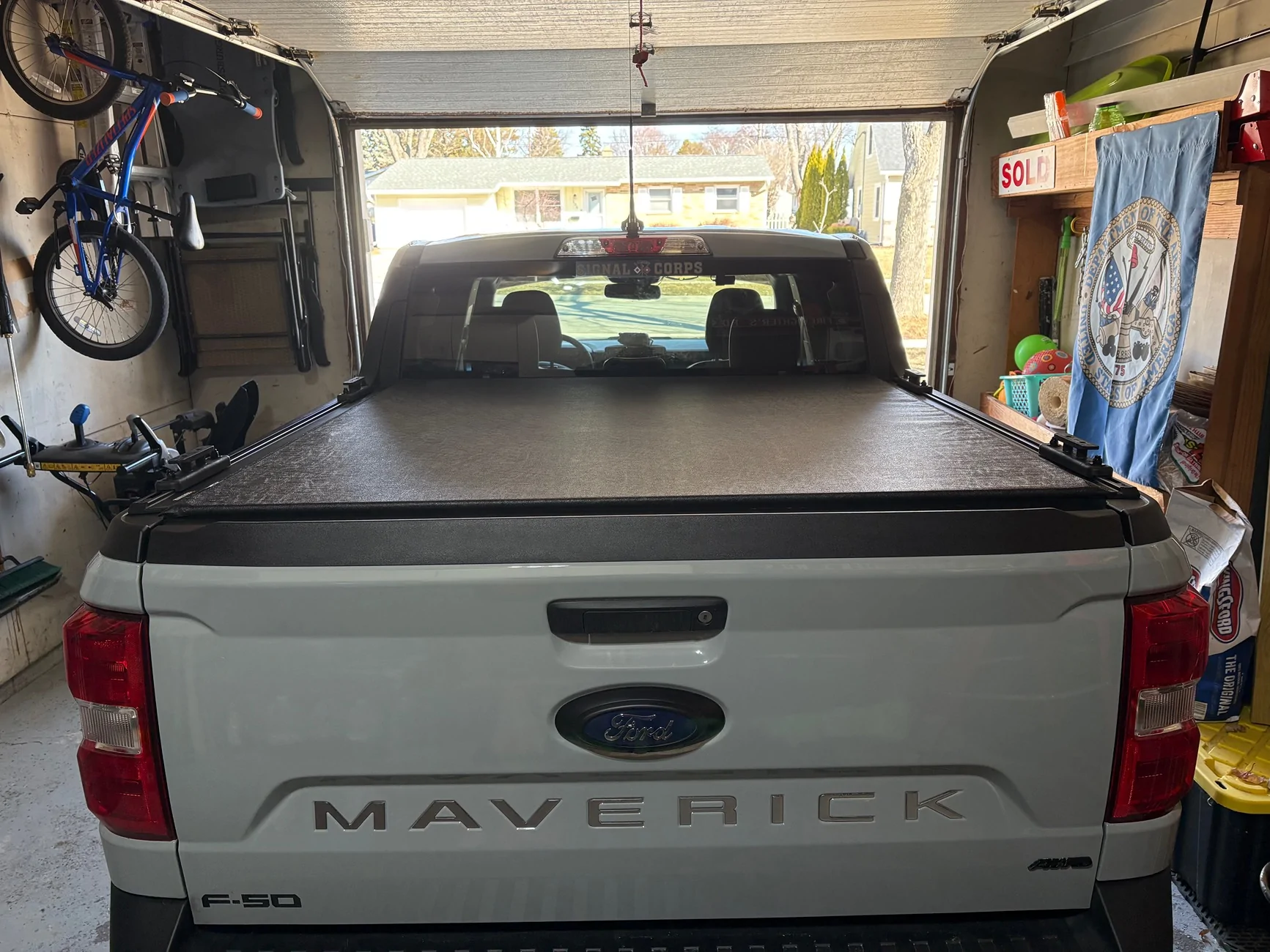 Ford Maverick RealTruck Elevate TS rails installed IMG_5626