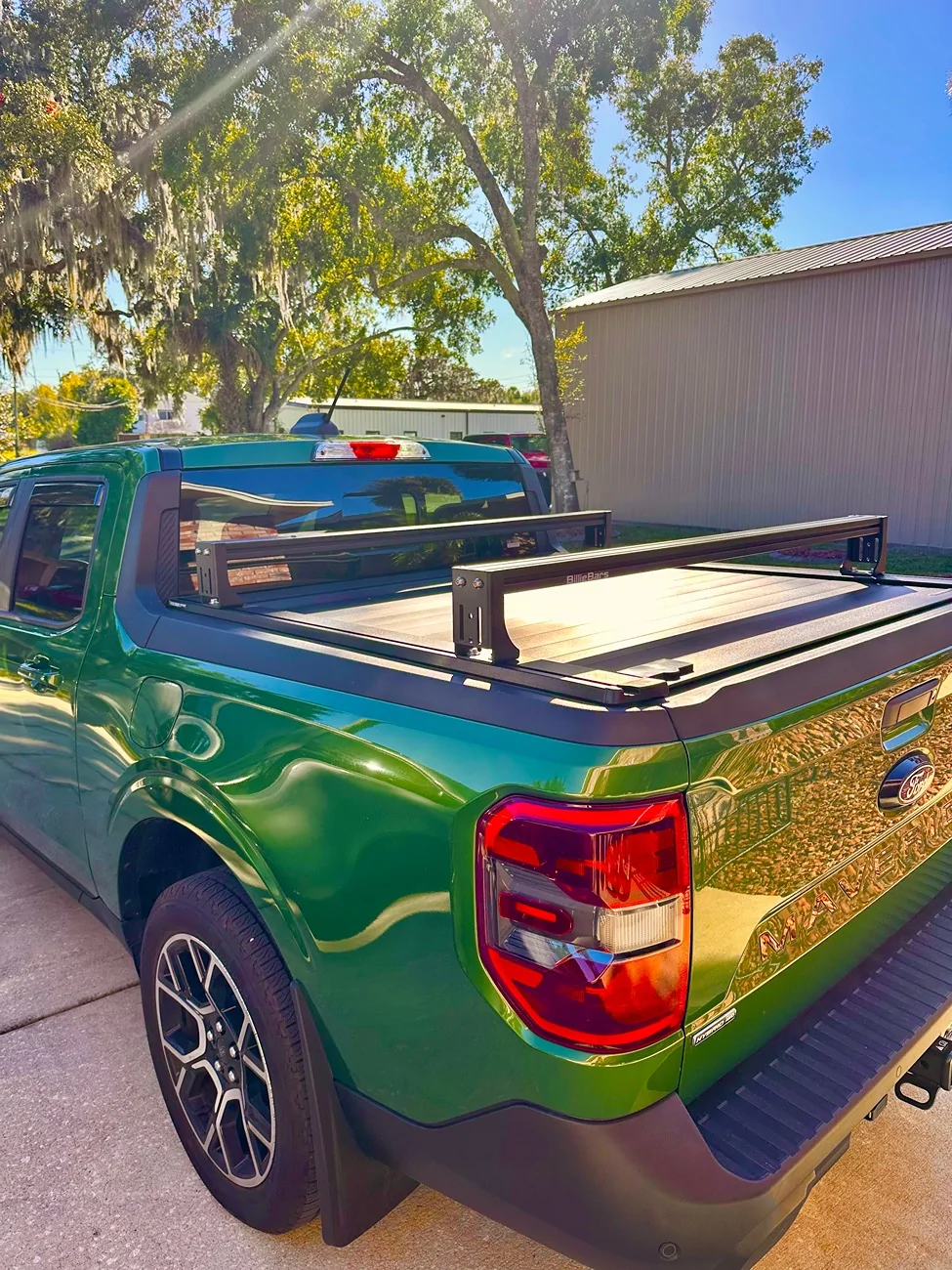 Ford Maverick RealTruck Elevate TS rails installed IMG_7315