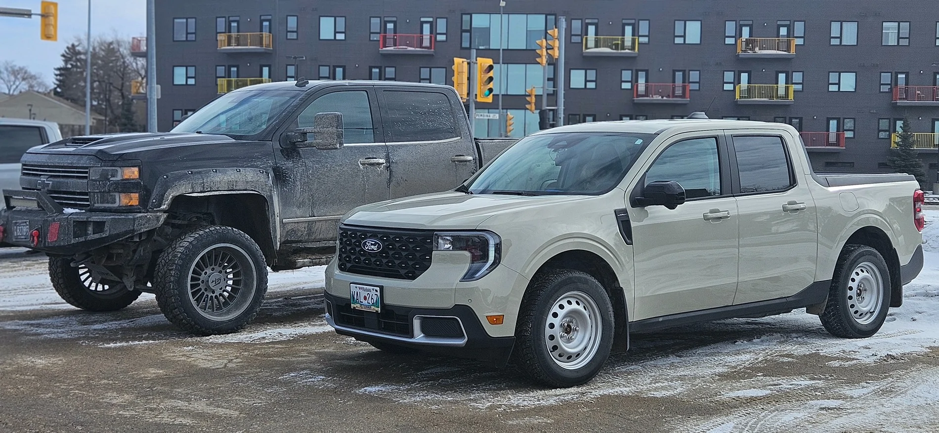 Ford Maverick Post your Maverick next to ridiculously large trucks - photos thread 20260311_123858