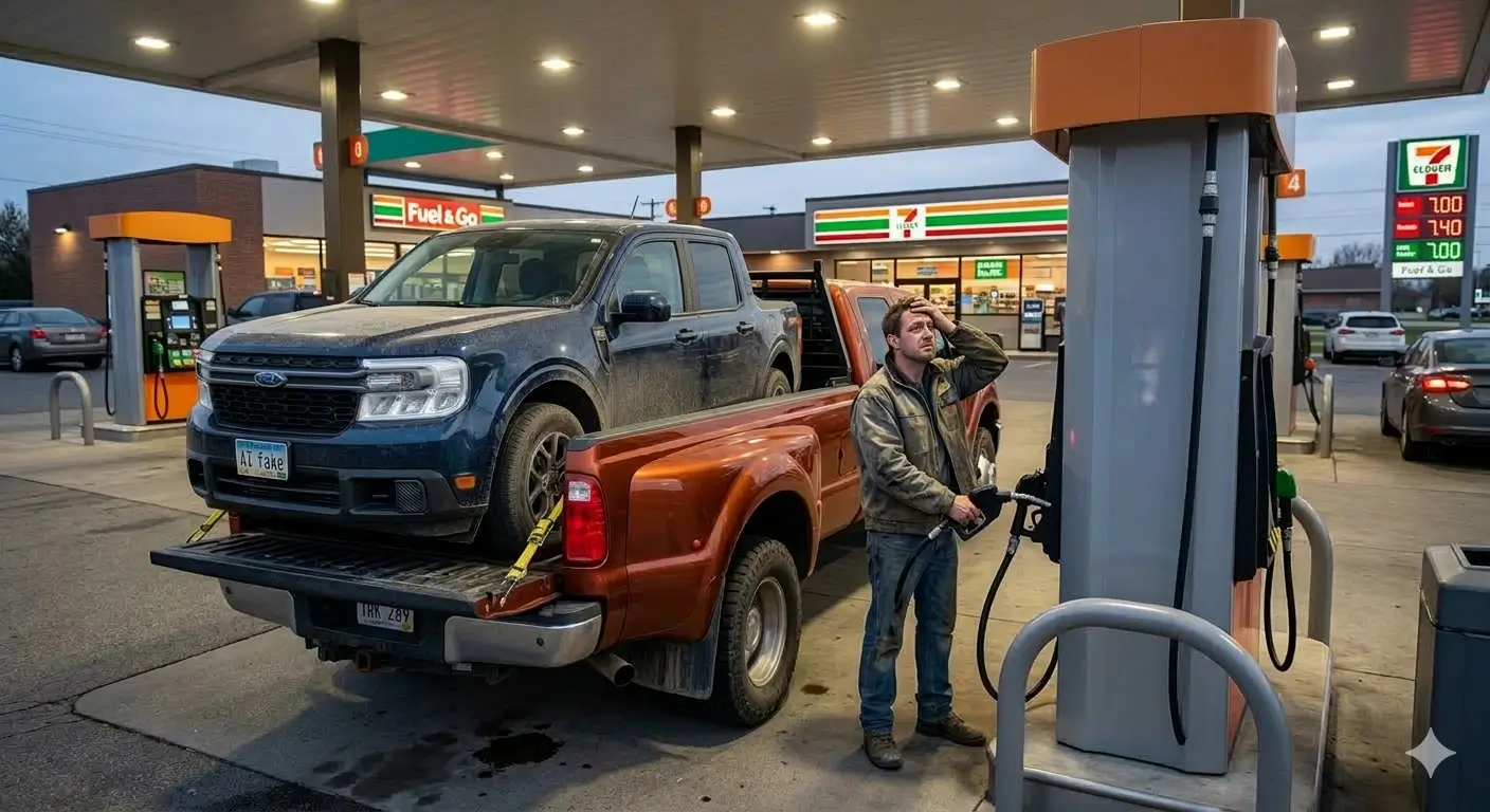 Ford Maverick Post your Maverick next to ridiculously large trucks - photos thread 1773302166895-r0