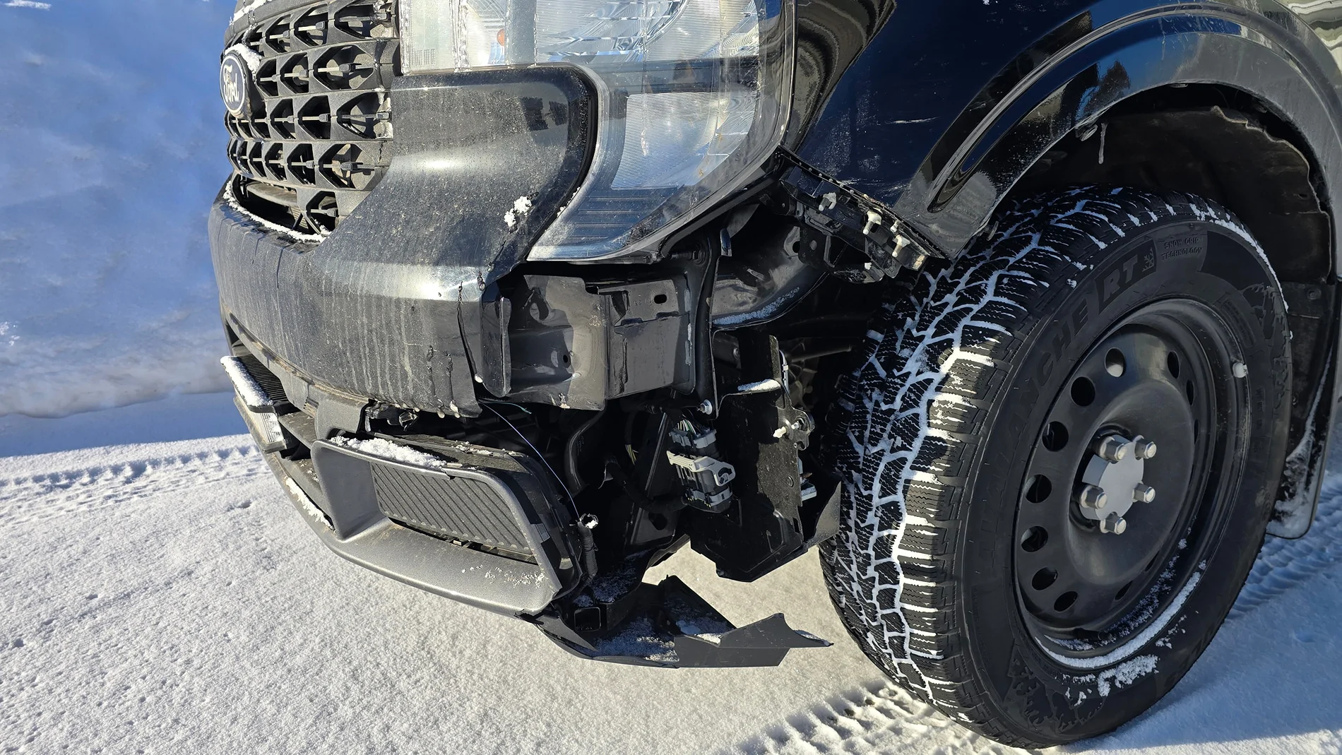 Ford Maverick Repaired Update! 25 Mav XLT vs 2 ton meat wall (moose) 20260313_091544