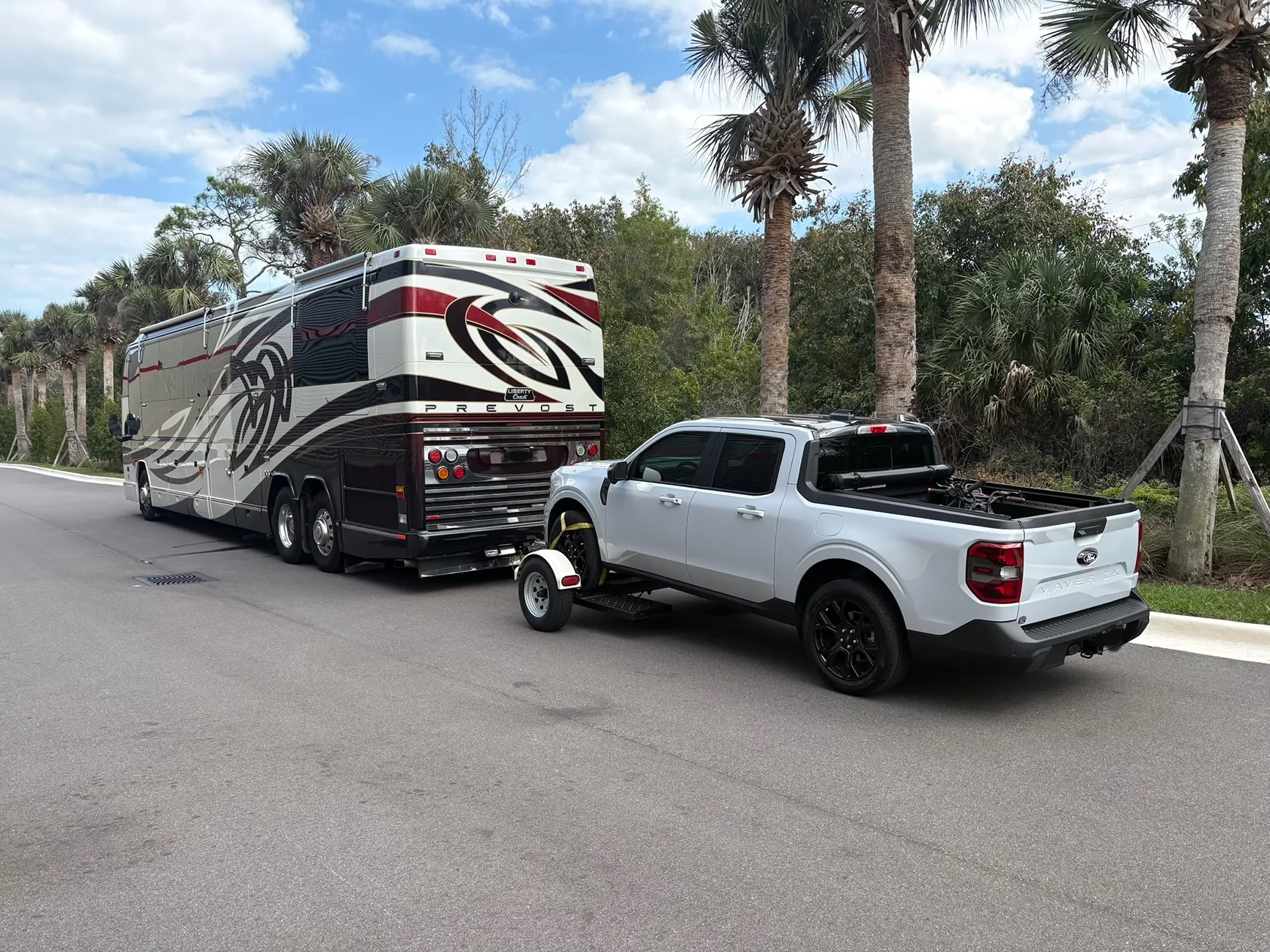Ford Maverick Dolly towing a AWD ecoboost IMG_0601