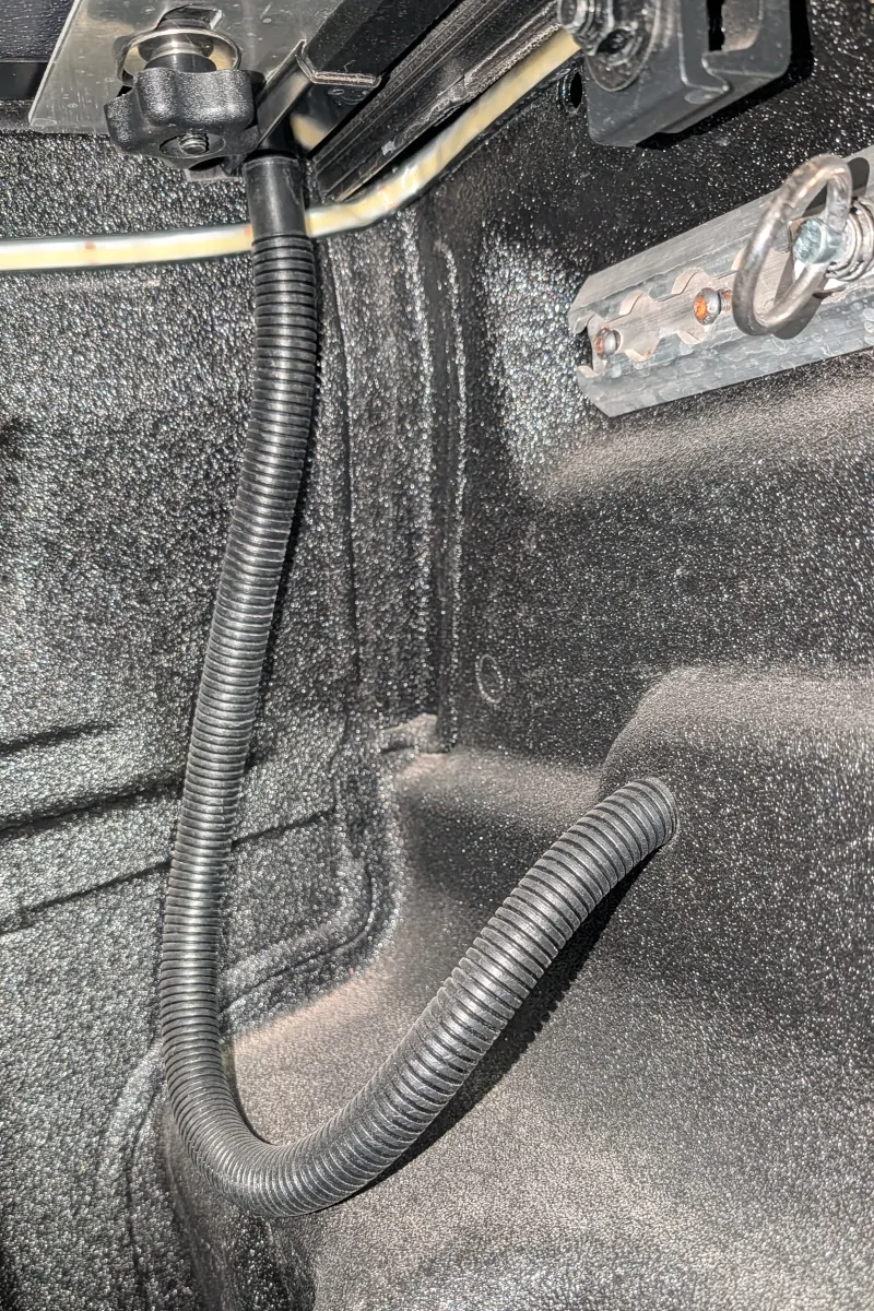 Ford Maverick Newbie questioning the low area between bed and rear window. BakFlip MX4 drain