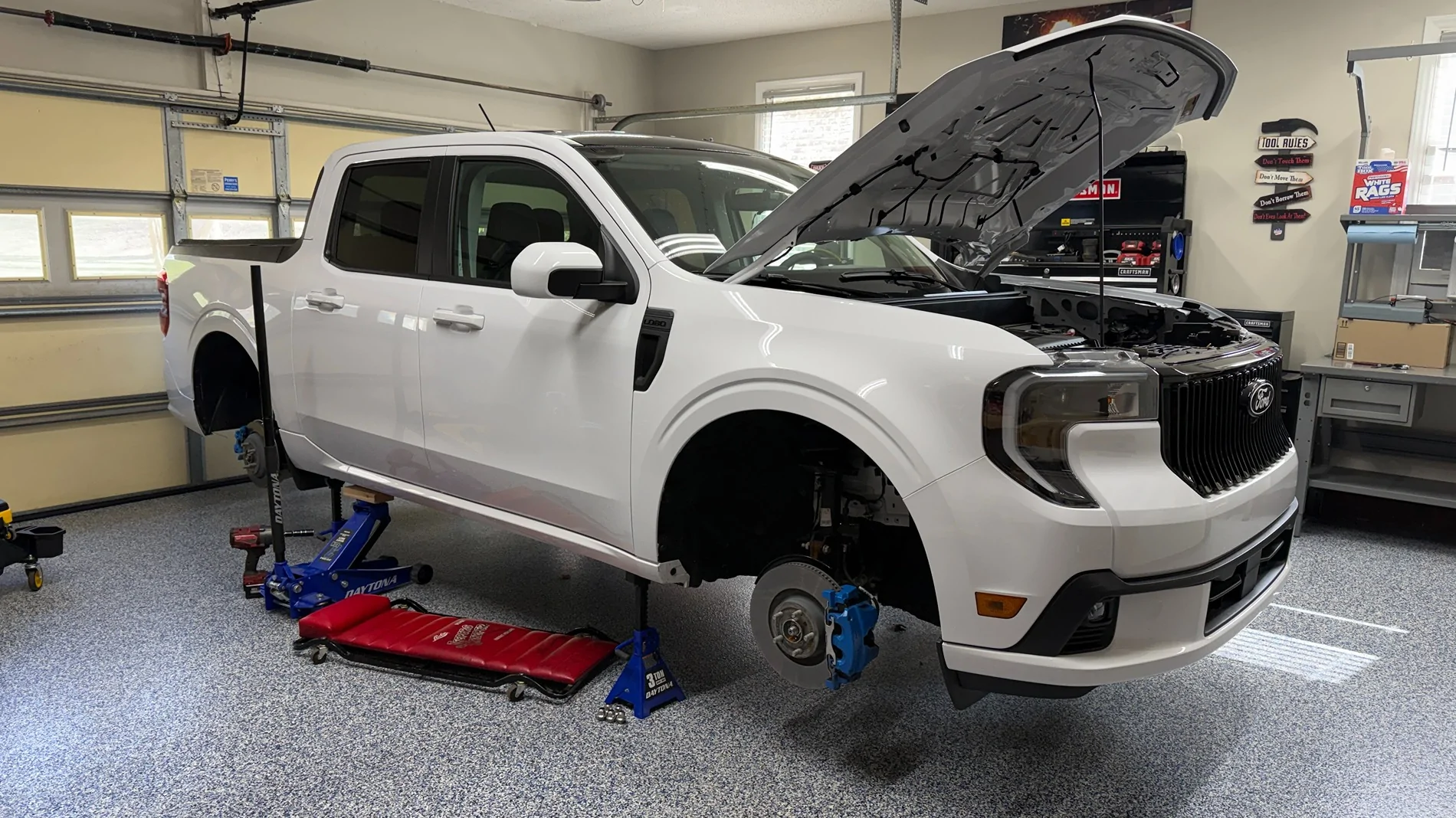 Ford Maverick PTU / RDU Oil Change Results @ 5K Mile Service (on 2025 Maverick LOBO) Garage Lobo 4 wheels removed