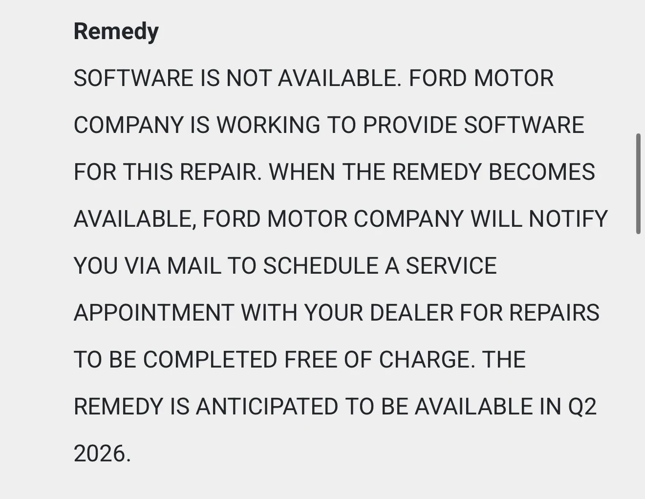 Ford Maverick Got the recall for the trailer MODULE, Remedy not AVAILABLE to Q2 IMG_0687