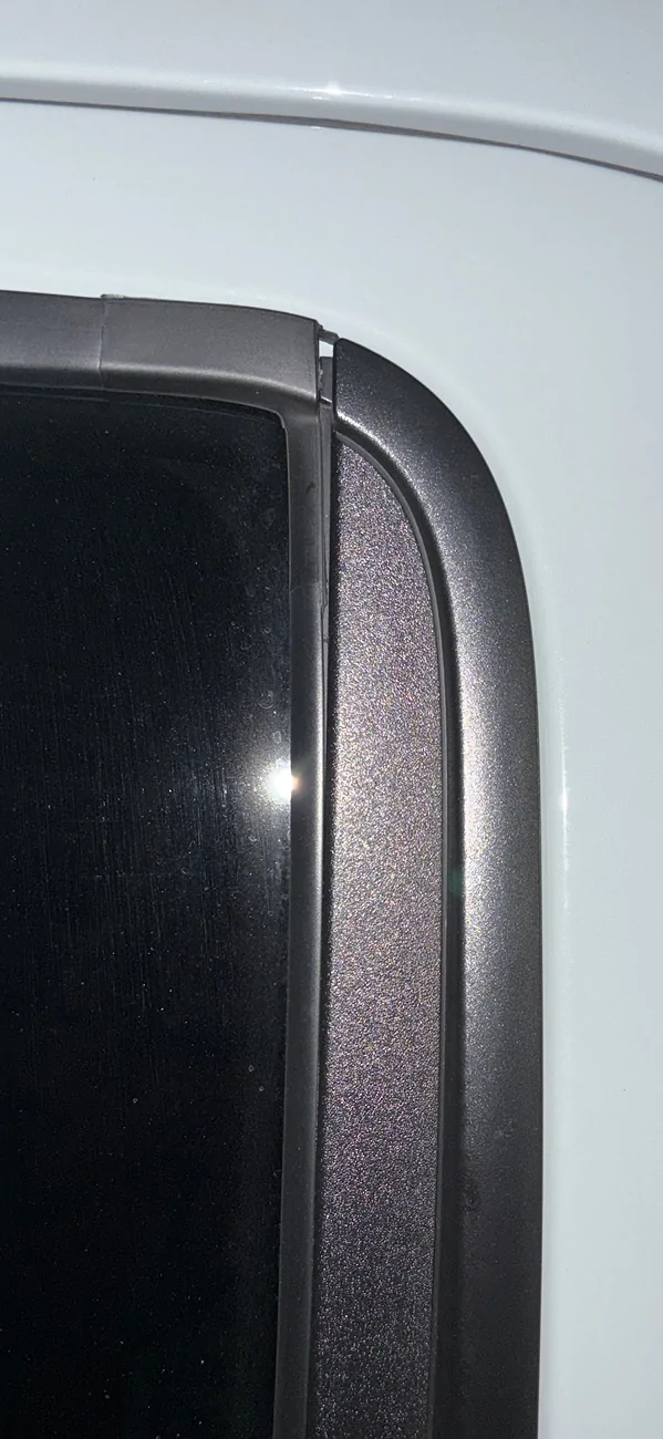 Ford Maverick Reardoor window trim separated IMG_2438