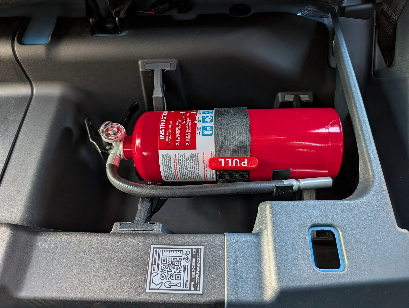 Ford Maverick Under seat fire extinguisher mount (FIT system) PXL_20260319_224349185