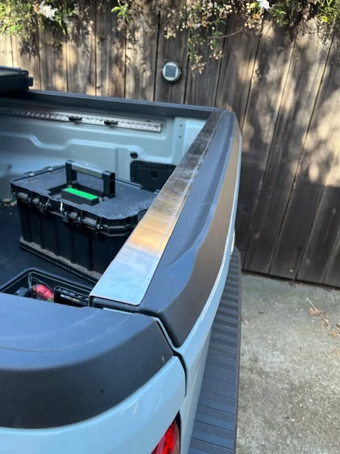 Ford Maverick Tailgate top edge protector strip - DIY IMG_0624