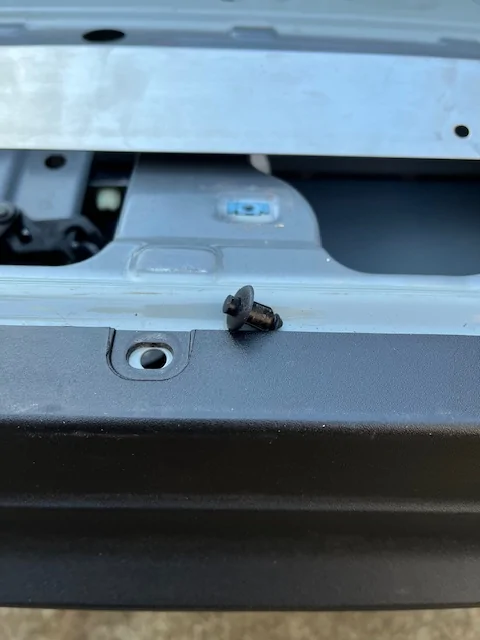 Ford Maverick Tailgate top edge protector strip - DIY IMG_0622