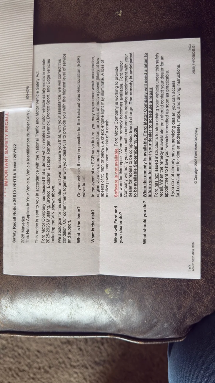 Ford Maverick Recall 26S10 IMG_2094