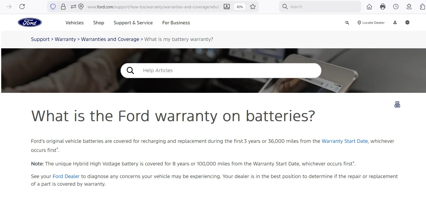Ford Maverick Question on Extended Service Plan: Should my battery be covered? Screenshot 2026-03-24 184828