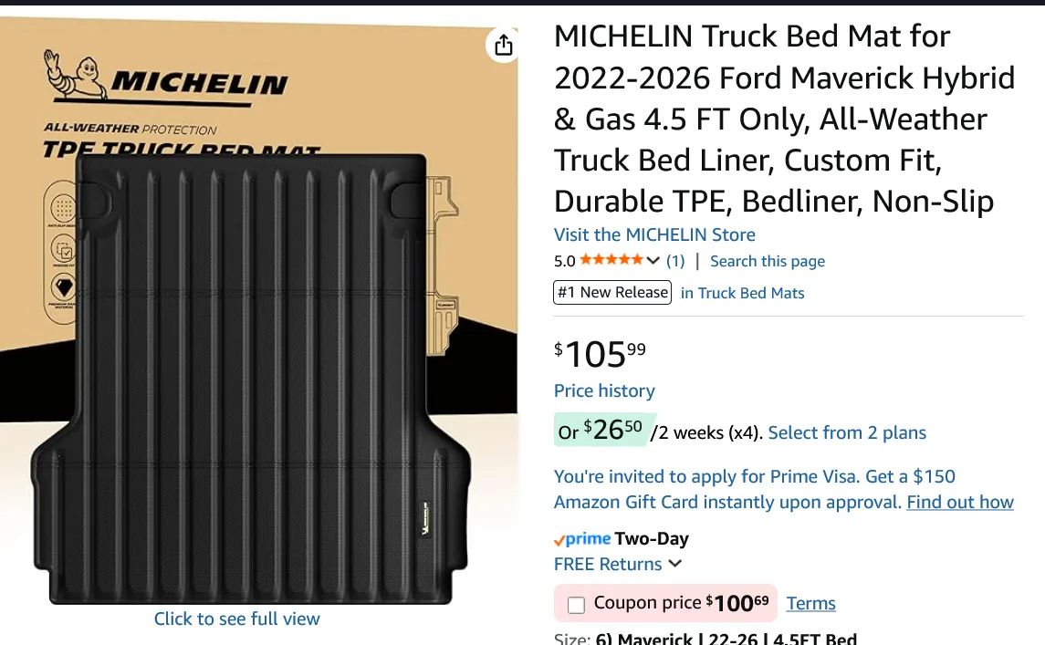 Ford Maverick Ford Maverick bed liner by Michelin 1774526318039-m0