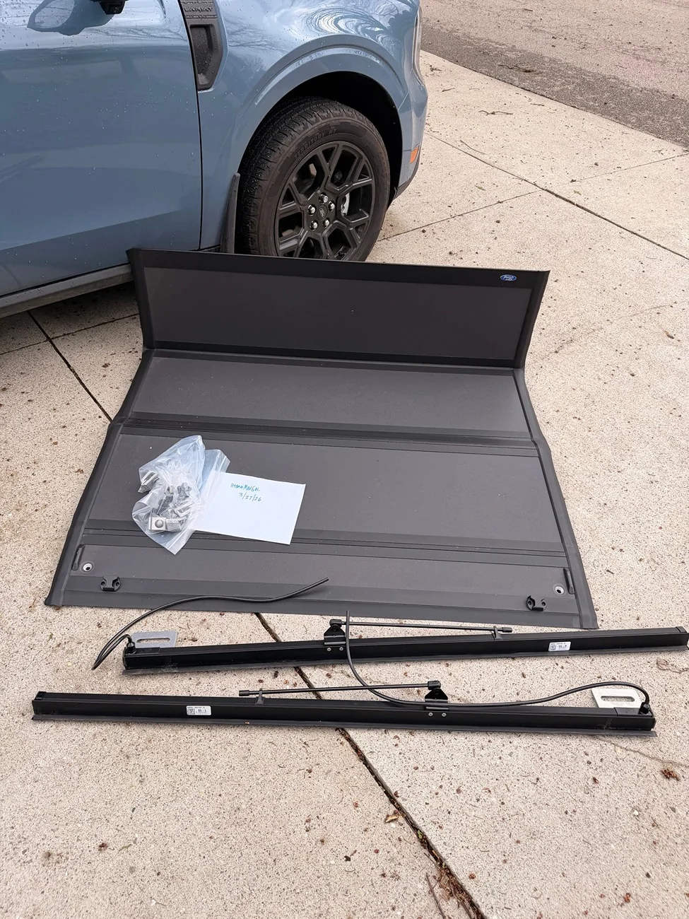 Ford Maverick Ford OEM Hard Tri-fold Tonneau Cover & OEM Driver Side Toolbox FordTonneauCover3
