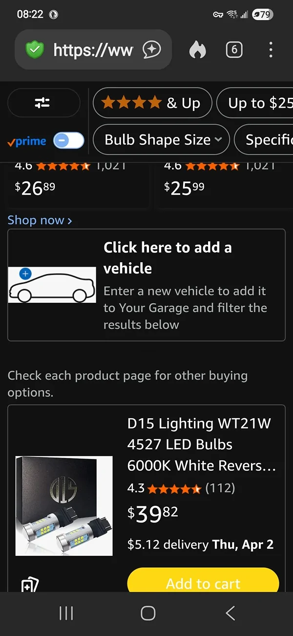 Ford Maverick LED reverse light bulb for the 2026 Ford Maverick XLT? I’ve tried lights from F15EDs and LAZFIT but none have same base and none work. Screenshot_20260329_082223_DuckDuckGo