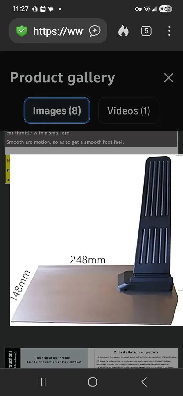 Ford Maverick Small ( foot slipping off) gas pedal Screenshot_20260330_112734_DuckDuckGo