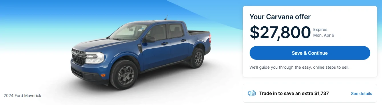 Ford Maverick Carvana Used Maverick Trade In Values are NUTS! 1774920909179-4x