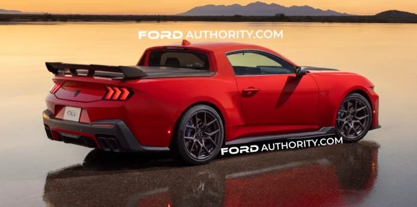 Ford Maverick Ford is listening, a 2-door Ute w/a V-8! Ford-Mustang-Mach-T-Pickup-Truck-Rendering-002-1200x749