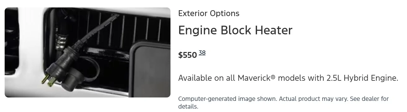 Ford Maverick Maverick Hybrid engine pre-heater, any ideas for a DIY solution? Screenshot 2026-04-03 123829