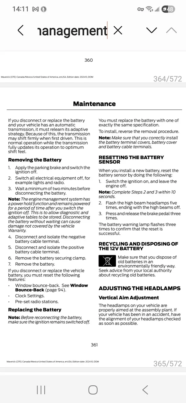 Ford Maverick A Dummy Discovers the Amazing Benefits of a B.M.S. Reset! Screenshot_20260405_141154_Samsung Notes