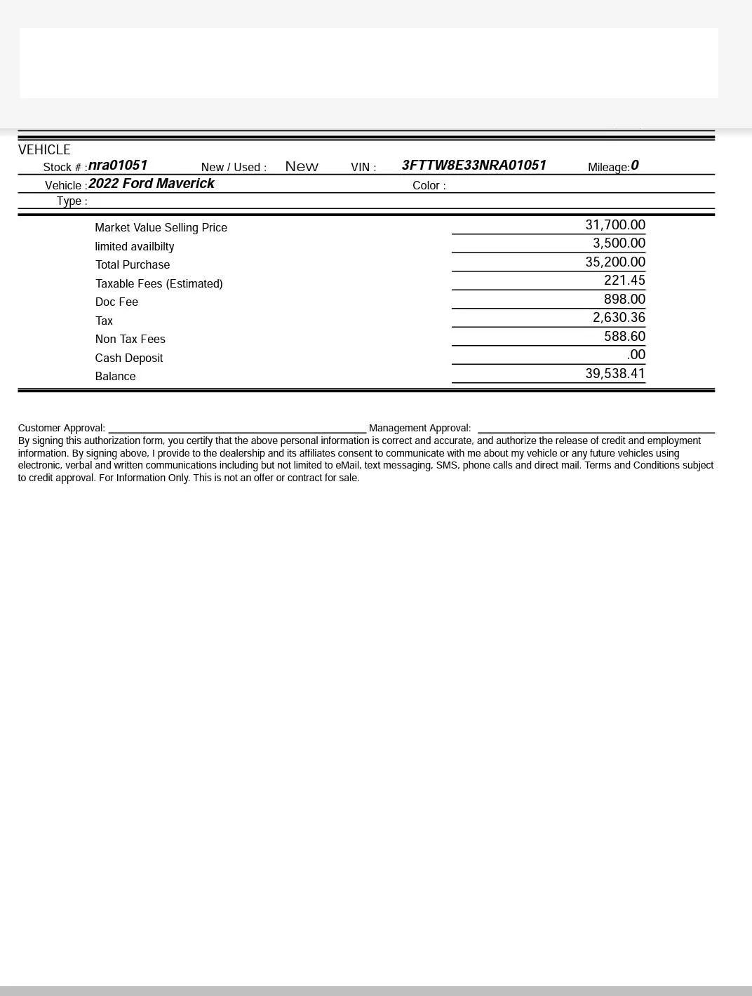Ford Maverick North Texas Dealers with no markups? buyersorder