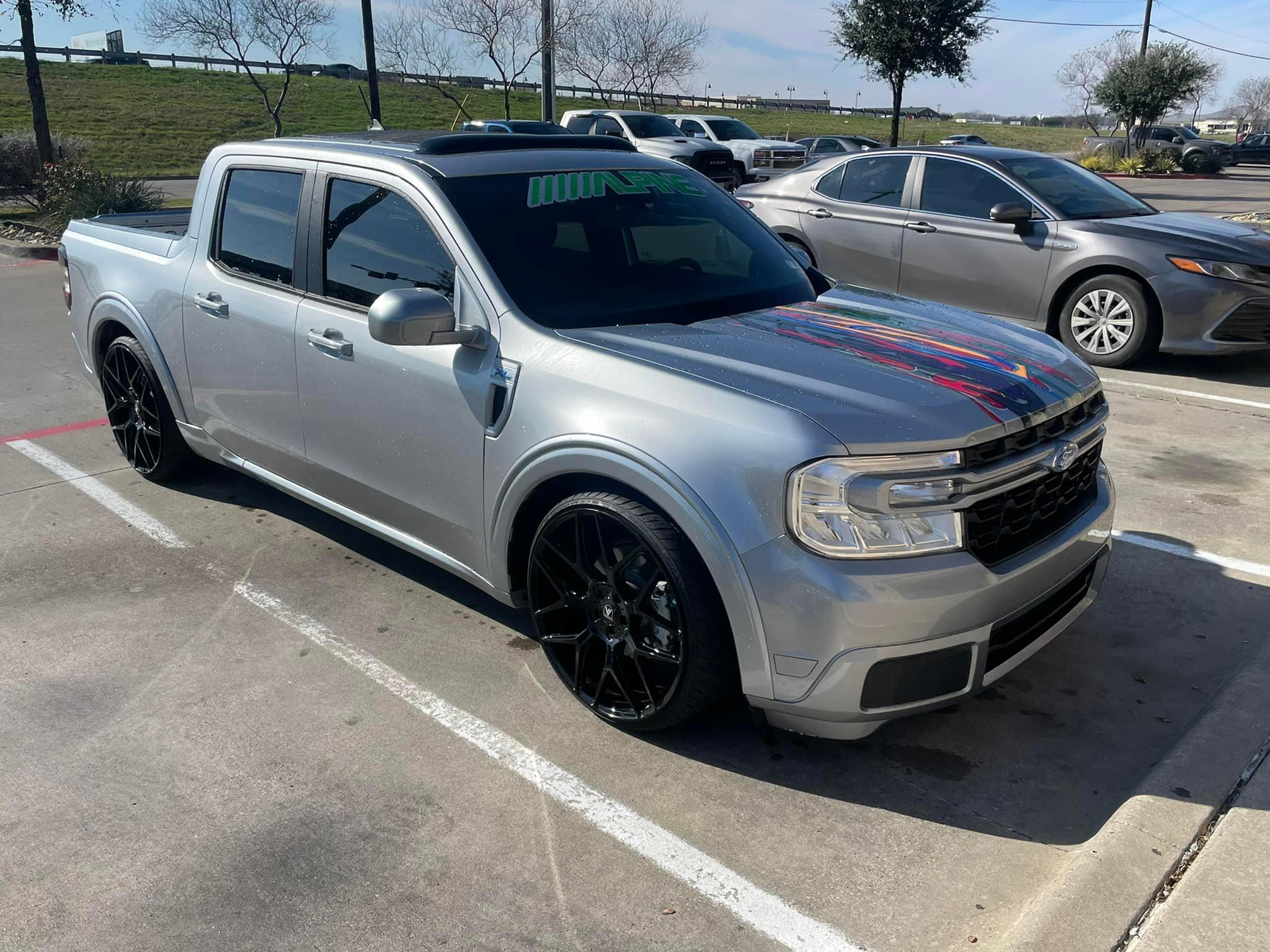 Ford Maverick Lowered Maverick pickup haters look away! This is one slammed / dumped street truck 9734710_3168743506778715_3666134351038343805_n-